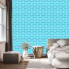 Wallpaper Geometric Pattern Celadon and Turquoise for Living Room and Bedroom 50x1000