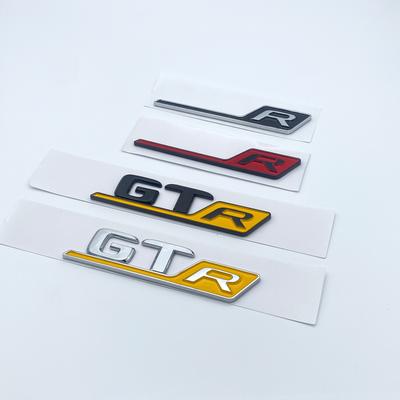 2017 Flache Buchstaben ABS Emblem Gelb R GT GTR für Mercedes Benz AMG Kofferraum Namensschild Abzeichen Logo Aufkleber Chrom glänzend