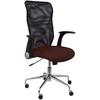 Chaise Ergonomique - PIQUERAS Y CRESPO - Marron - Dossier En Maille - Accoudoirs Réglables - 1 Place