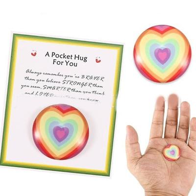 Ornamentino Tascabile Arcobaleno a Forma di Cuore Spilla Decorativa alla Moda Brooch da Collezione Retrò Accessorio Gioiello per Qualsiasi Occasione