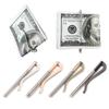 Fashion Metal Bifold Money Clip Bar Wallet Replace Parts Spring Clamp Cash Holder Clip