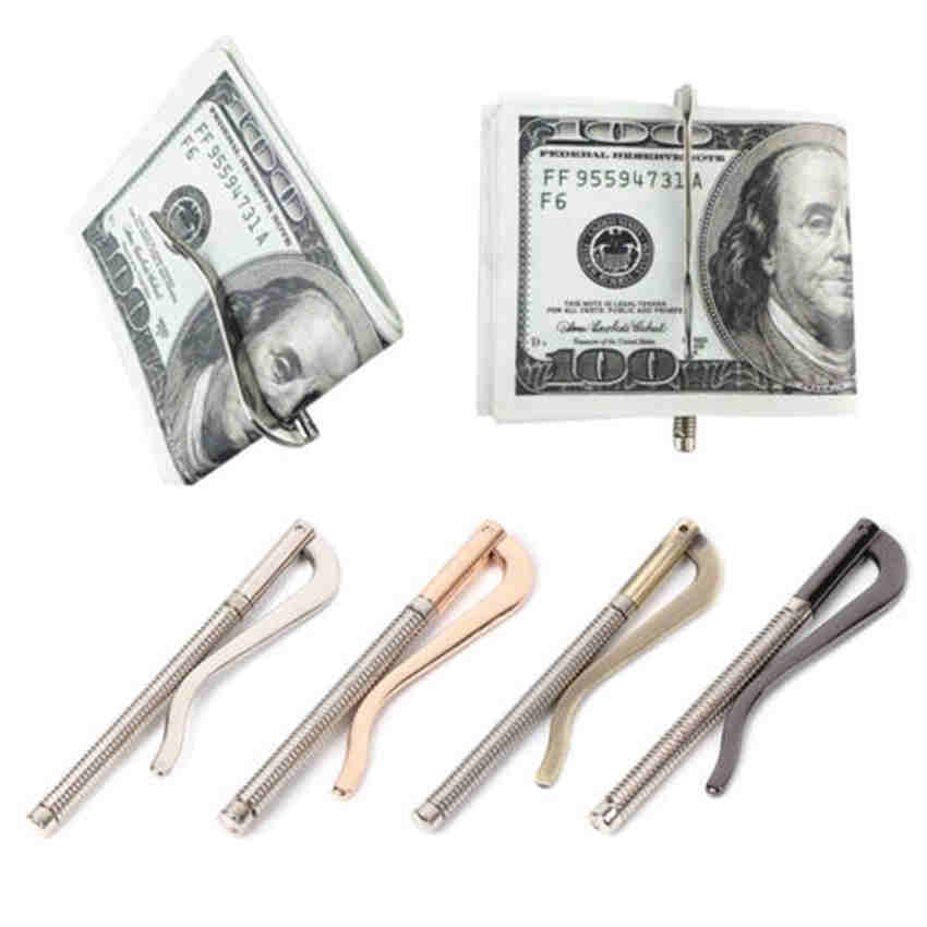 Fashion Metal Bifold Money Clip Bar Wallet Replace Parts Spring Clamp Cash Holder Clip