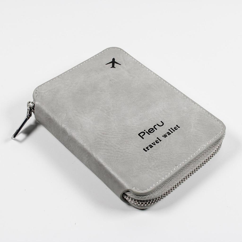 2024 RFID Anti-Theft Zipper Passport Holder: Multifunctional Travel Wallet Organizer