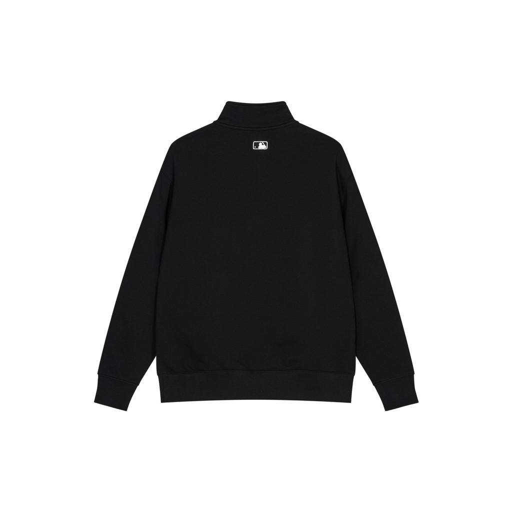 MLB SS24 New York Yankees Early Spring Stand Collar College Style Half Zip Pullover Sweatshirt Unisex sweatshirt Black 3AMTV0341-50BKS