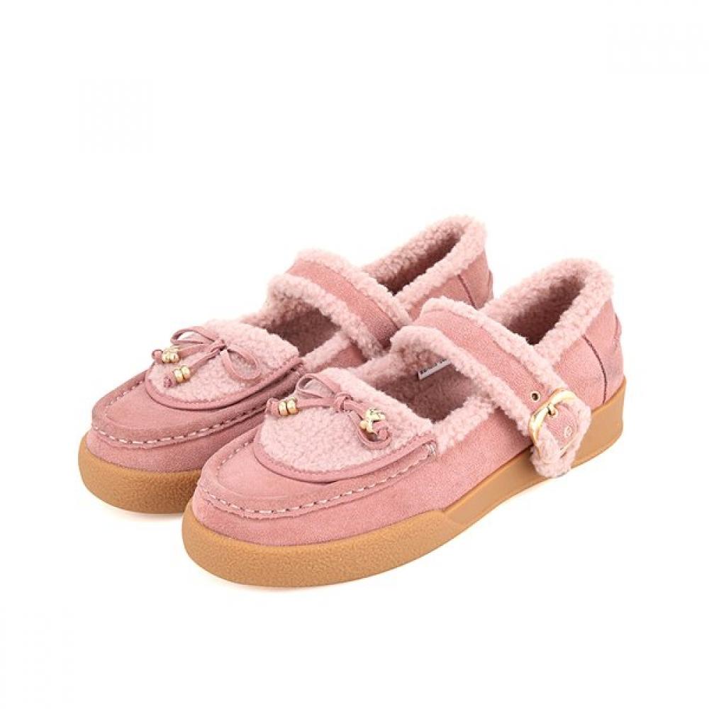 Barbara Soft Leather Suede Fur Mary Jane Loafer Bbh558pk 250mm 16080₽