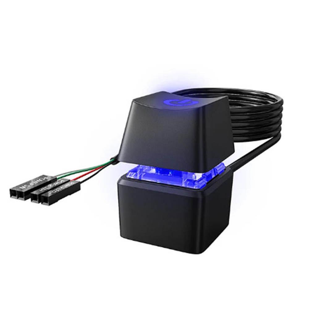 Colorful LED Push Button PC Desktop Switch Motherboard External Power‑On‑Off Button Extension Cable 1.65/5/10M for Home Office