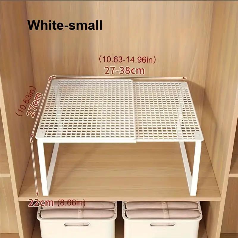 1 шт Телескопическая штанга для шкафа - Прочная металлическая штанга для шкафа Регулируемая высота Вертикальная система хранения Экономия места small белый 1290₽