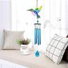Evealyn Outdoor Hummingbird Wind Chimes, Indoor Handing Stained Glass Metal Music Beautiful Wind Chimes for Home, Balcony,Window, Garden, Yard,