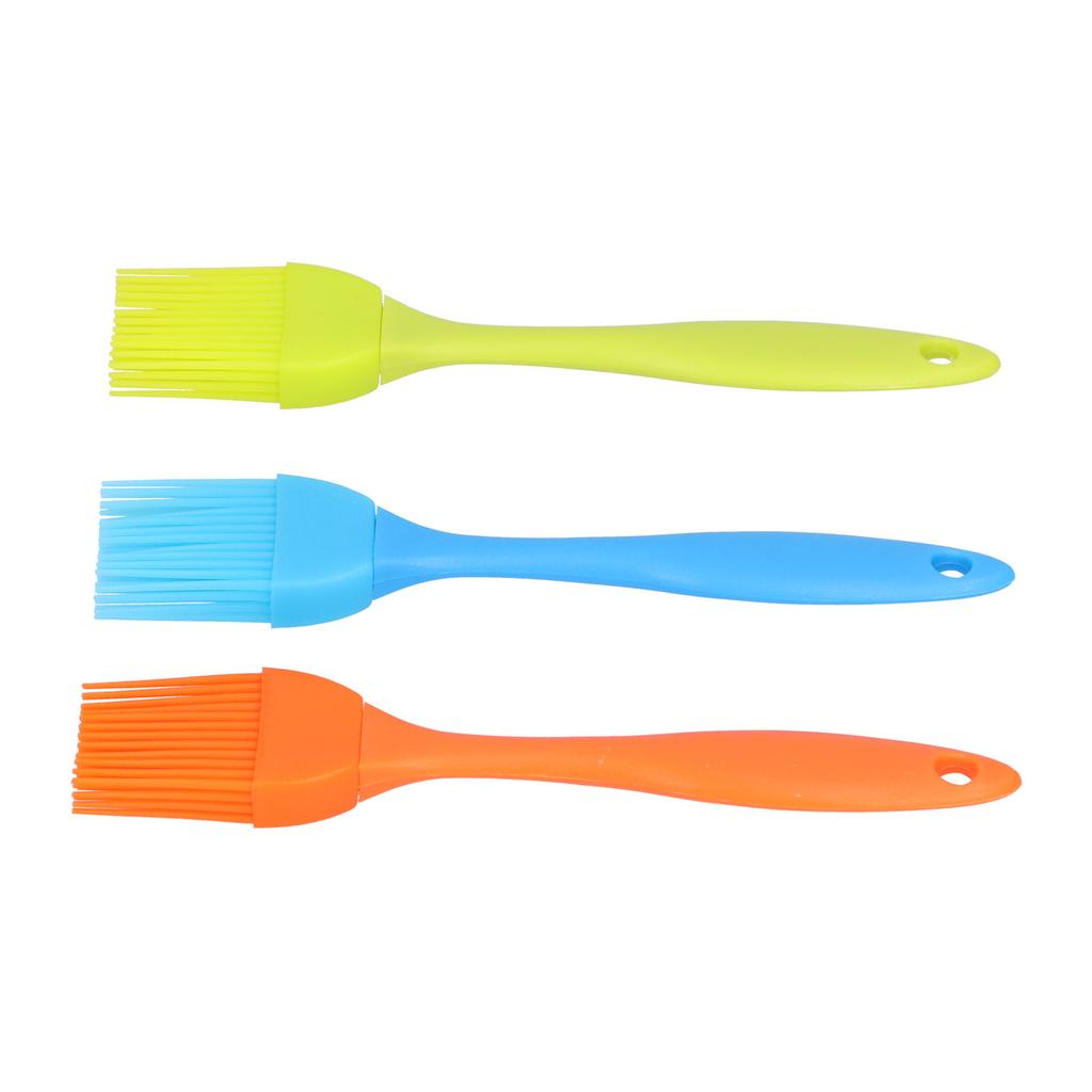 3pcs BBQ Brush High Temperature Resistant Silicone Basting Pastry Seasoning Brush for Kitchen Barbecue Cooking