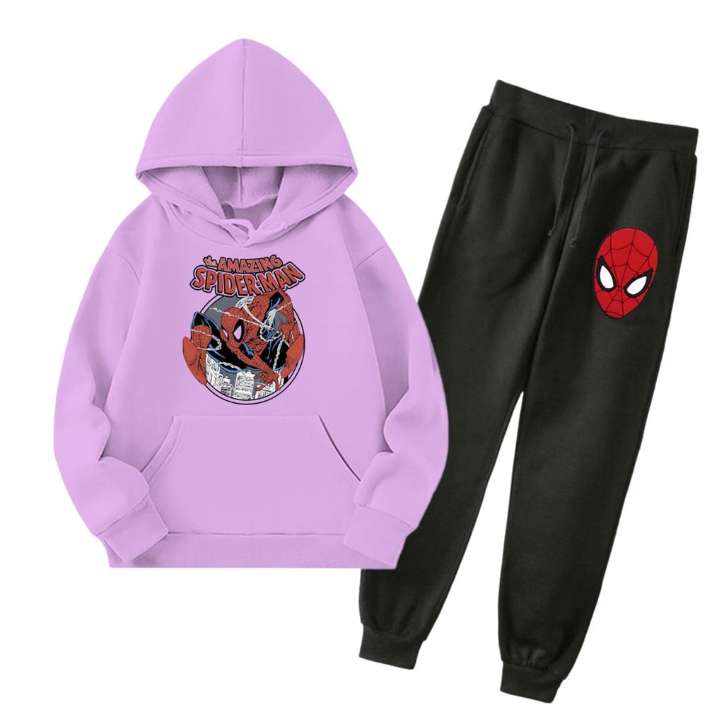 Kids Hoodie and Sweatpants Set Graphic Print with Pockets for Boys and Girls