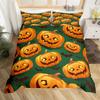 Fall Pumpkin Twin Duvet Cover, Autumn Leaves Bedding Set Thanksgiving Home Decor Fall Harvest Rustic Farmhouse Comforter Cover