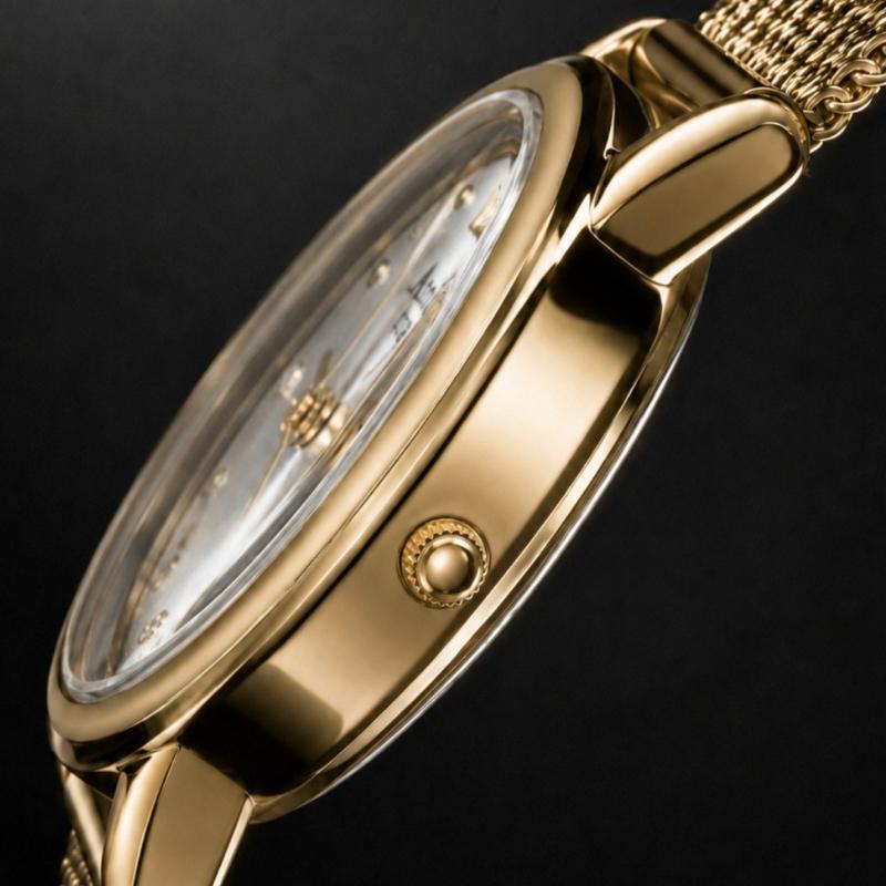Fashion Women Watches Luxury Diamond Oval Dial Mesh Band Quartz Watches for Woman Elegant Clock Gift for Ladies relogio feminino