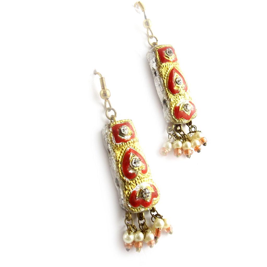 Les Trésors De Lily [B8574] - Šperkový set 'Palanquin' Červeno-Zlatý