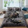 Owl Duvet Cover Set 3D Boho Owl Bedding Set Boho Exotic Style Comforter Cover Moon Safari Bird Animal Print Quilt Cover Queen
