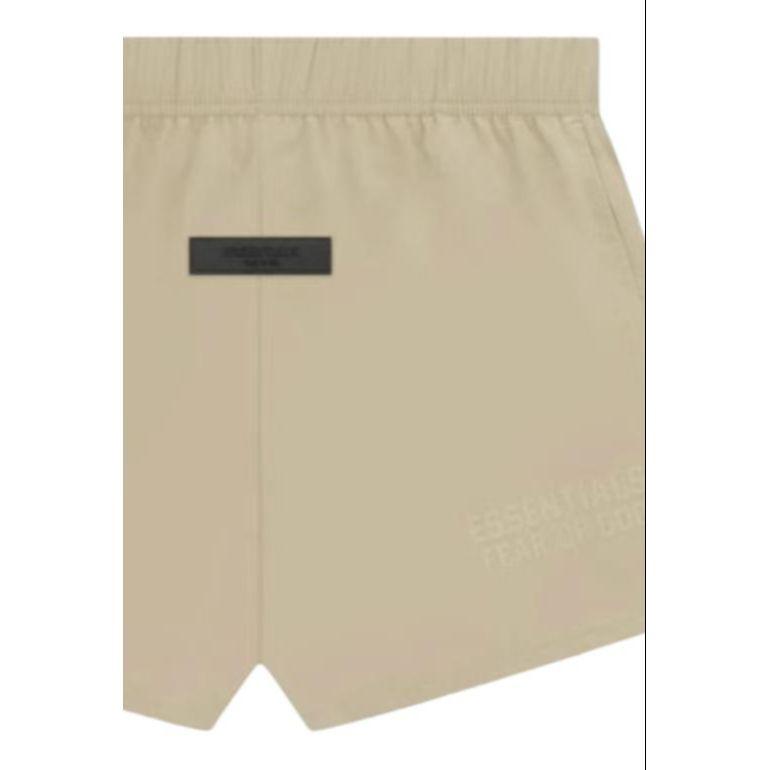 Fear Of God Essentials Rubber Label Elastic Waist Comfortable Simple American Heavyweight Casual Shorts Men shorts Sand 160BT224044F