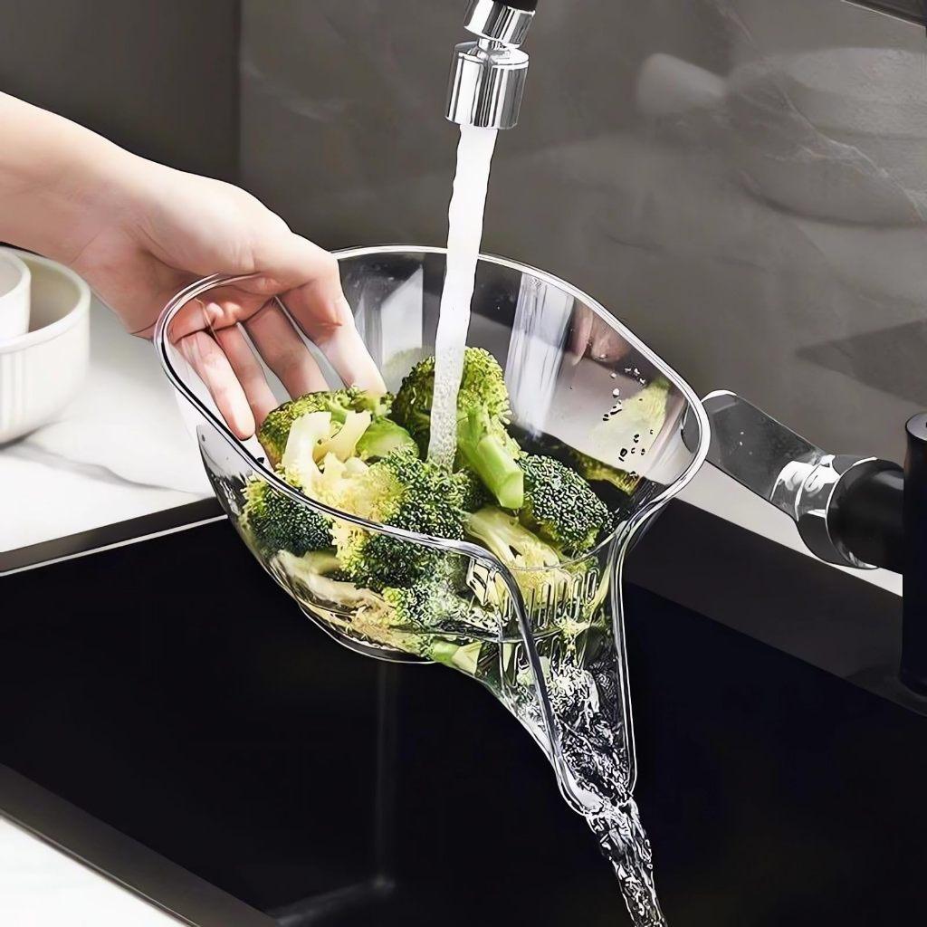 Multifunctional Washing Drain Baskets Household Vegetable Basin Kitchen Washing Fruit Plate Cleaning Bowl Kitchen Accessories