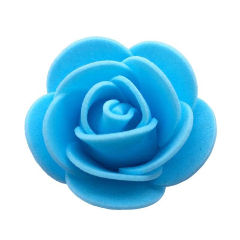 100Pcs 3.5cm Artificial Flower Foam PE Rose Heads DIY Valentine's Day Roses Wedding Candy Box Decoration