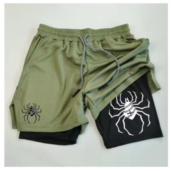 Muay Thai Kick Boxing MMA Shorts Spider Men Women Unisex Double Layer Quick Dry Breathable Training Sport Gym Fitness Workout