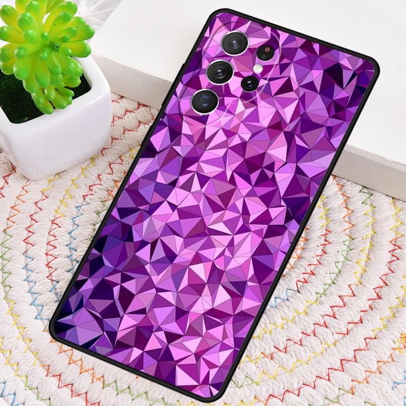 

Geometric Abstract Crystal Silicone Phone Case For Samsung Galaxy note 10 pro S26 S25 S24 S23 S22 S21 Plus S25Ultra Capa Cover Galaxy S22+ 5G