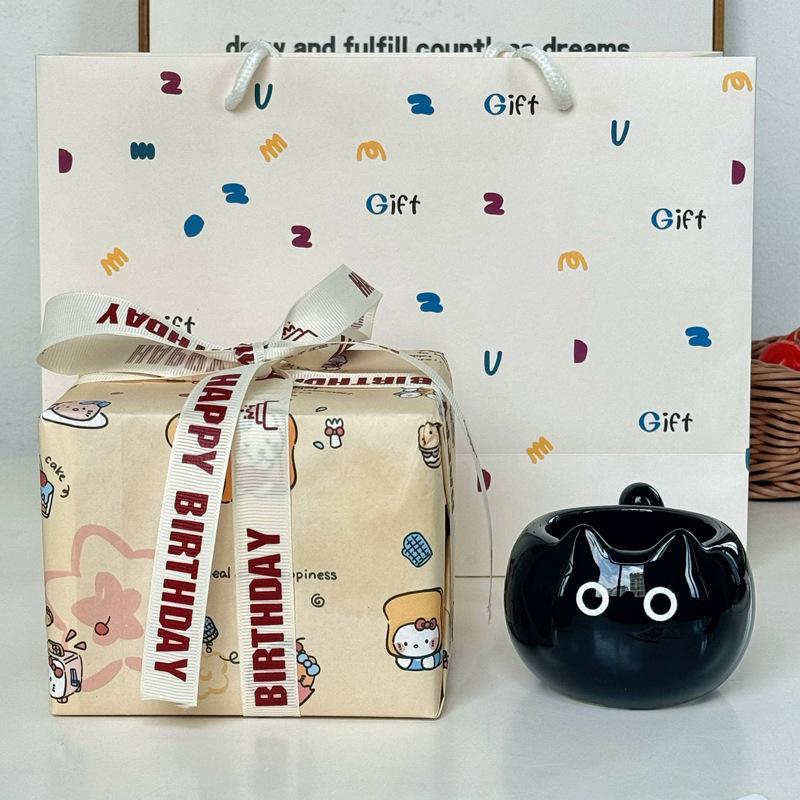 Cute Siamese Cat Ceramic Mug Couple Coffee Cup Good Value Girl Drinking Cup Birthday Gift Souvenir