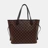 [Pre-Owned] Neverfull Mm Checkered Coated Canvas With Leather Trim Tote Bag - Very Good #W0D97T
