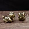 Pure Copper Octopus Statue Vintage Brass Lion Fox Figurines Desktop Feng Shui Ornament Miniatures Antique Tea Pet Crafts