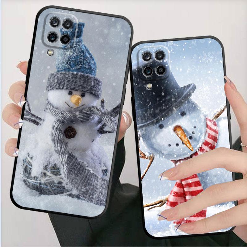Snowman Merry Christmas Coque Silicone Case Funda for Samsung Galaxy A51 A01 A04 A03 A50 A40 A20 A30 A10 A70 A20e A20s A71 Bag
