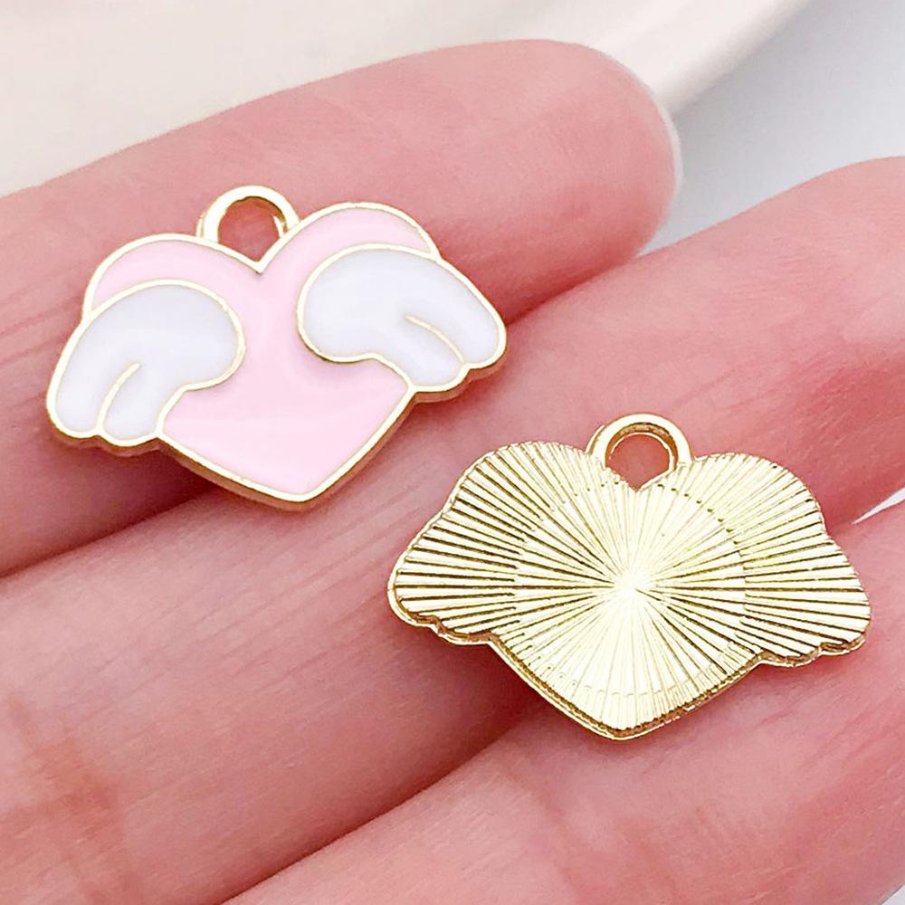 Red And Love Heart Peach Jewellery Accessories Diy Bracelet Keychain Necklace Pendant Alloy Oil Drop