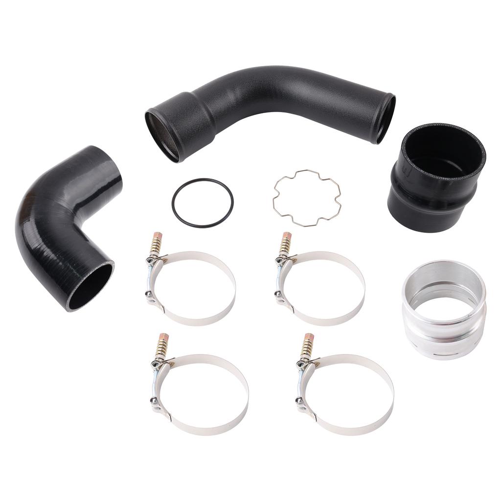 Turbo Intercooler Outlet Cold Side Charge Pipe for Ford 2017-2025 6.7L Powerstroke intercooler Pipe aluminum 4-Ply Boots