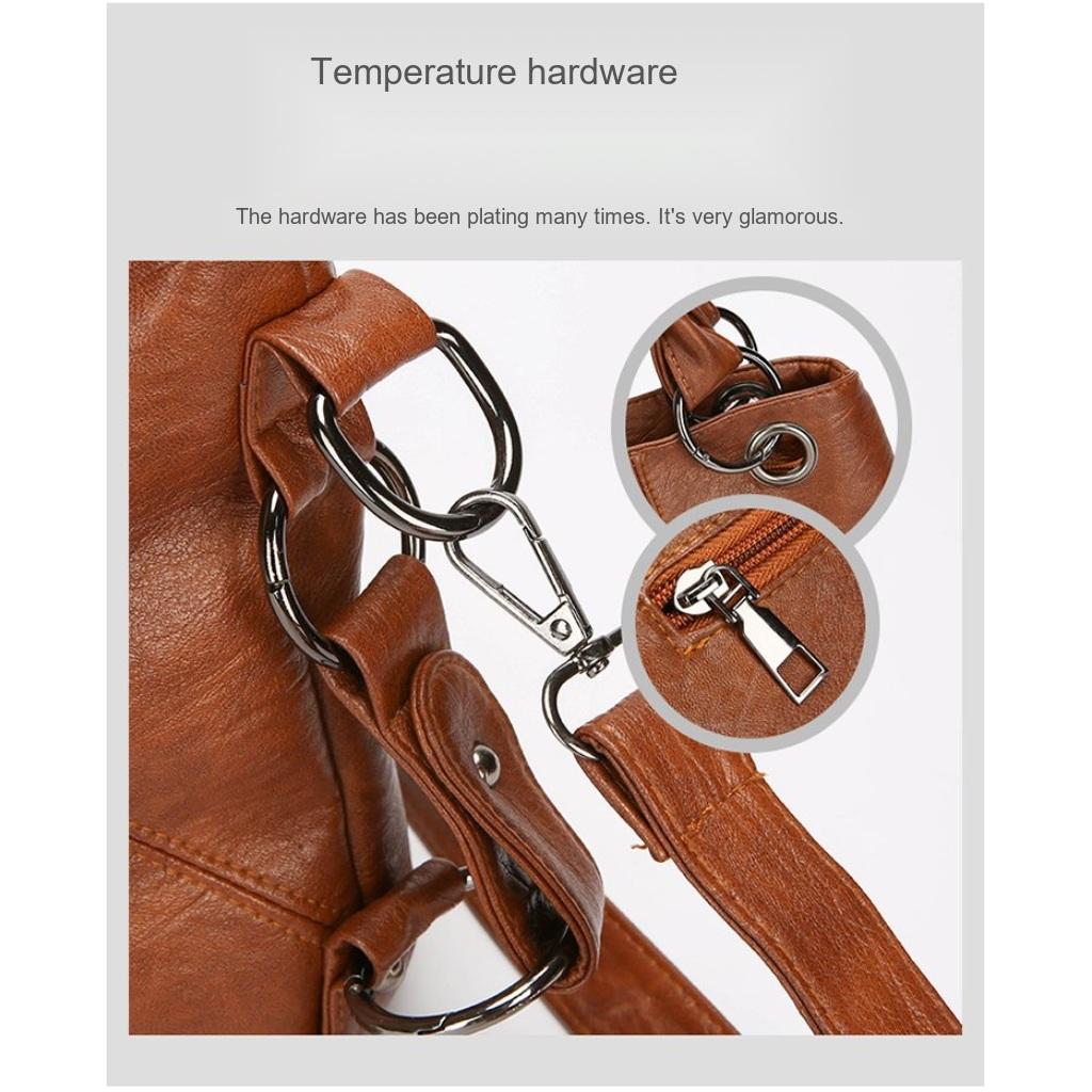Handbag Women PU Large Capacity Adjustable Strap Daily
