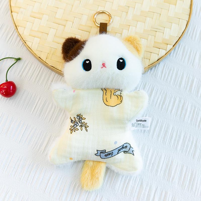 Cute Little Wolf Plush Pendant & Hand Warmer Toy