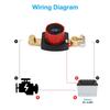 Top Post Battery Disconnect Switch 12V-48V With Led Voltmeter Dc 5-60V Battery Kill Switch On/Off Battery Cut Off Switch For Car