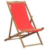 Day and Night - Day and Night Folding Beach Chair Solid Teak Wood Red