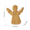 Small Olive Wood Angel Ornament Easter Decorations Handheld Wooden Angel Figurine Religious Gift For Baptism Prayers