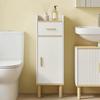 Narrow Bathroom Cabinet with Adjustable Shelf White