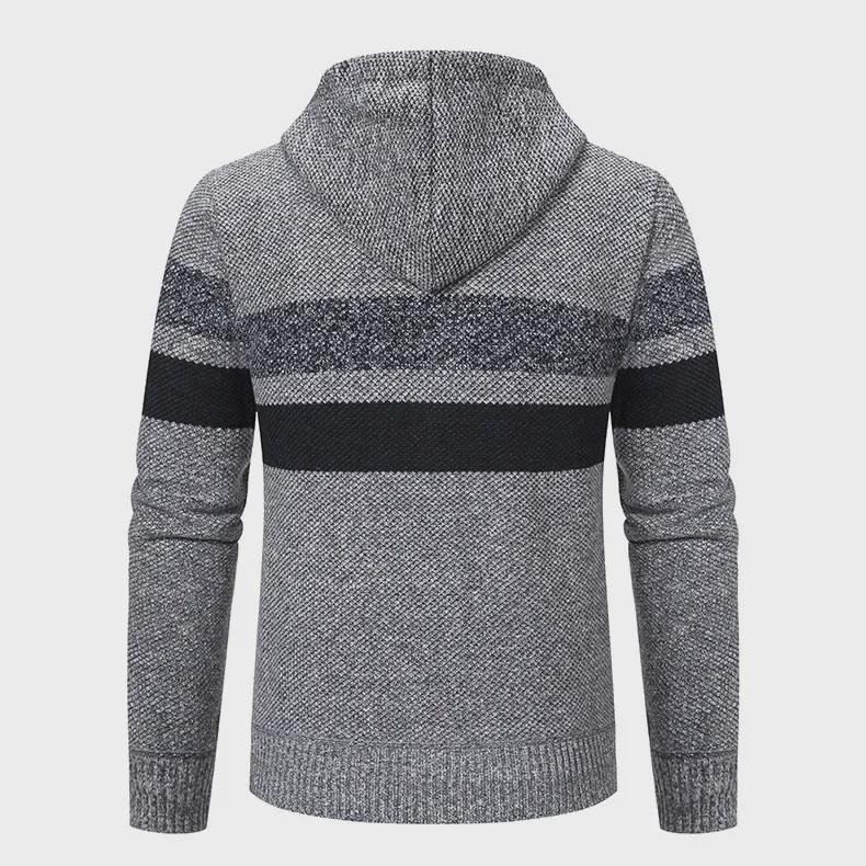 Cárdigan con capucha estilo coreano 2023 para hombre: manga larga, grueso, tendencia otoño/invierno.