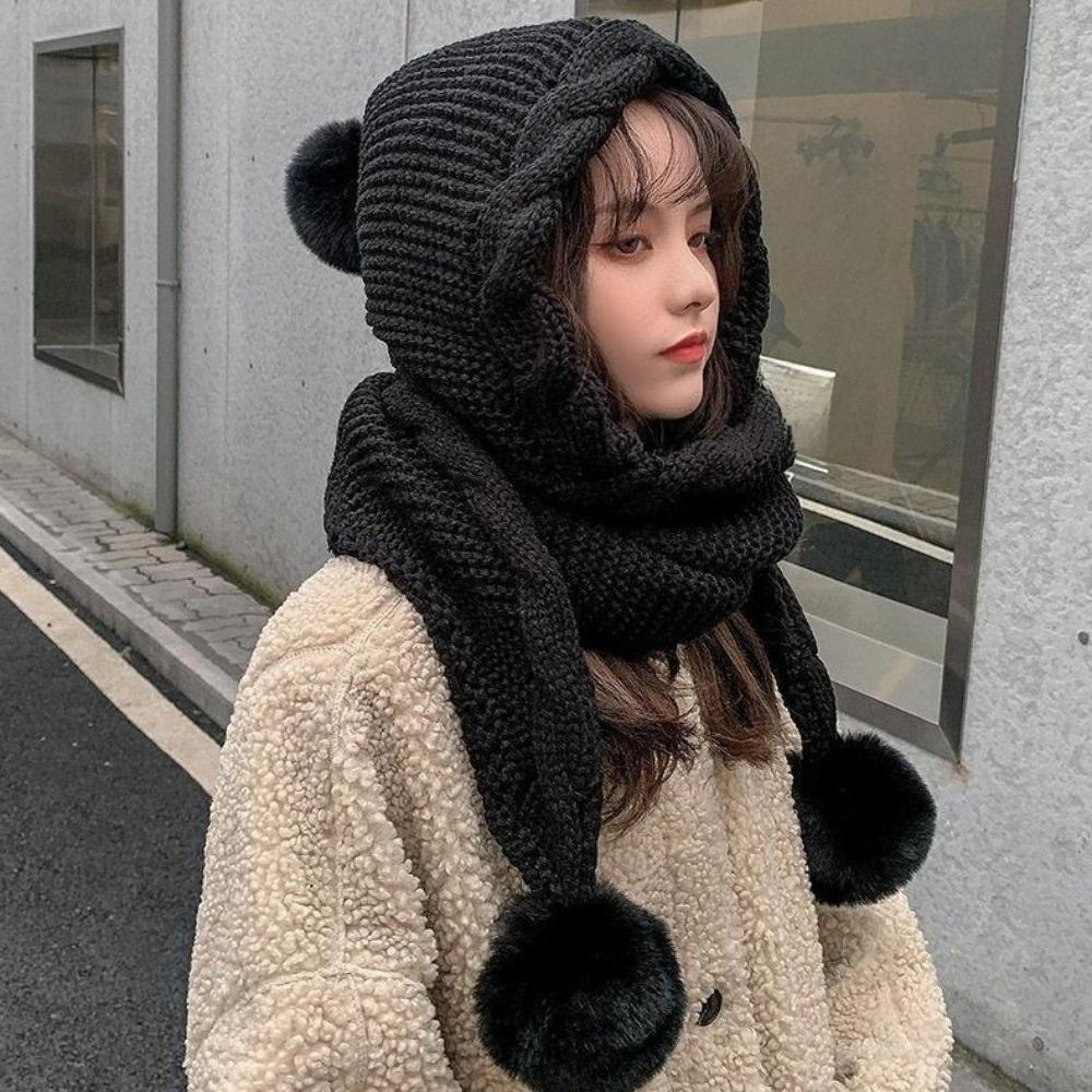 Neck Warmer Women Hooded Scarf Twist Cycling Balaclavas Hat Fashion Neckerchief  Outdoor