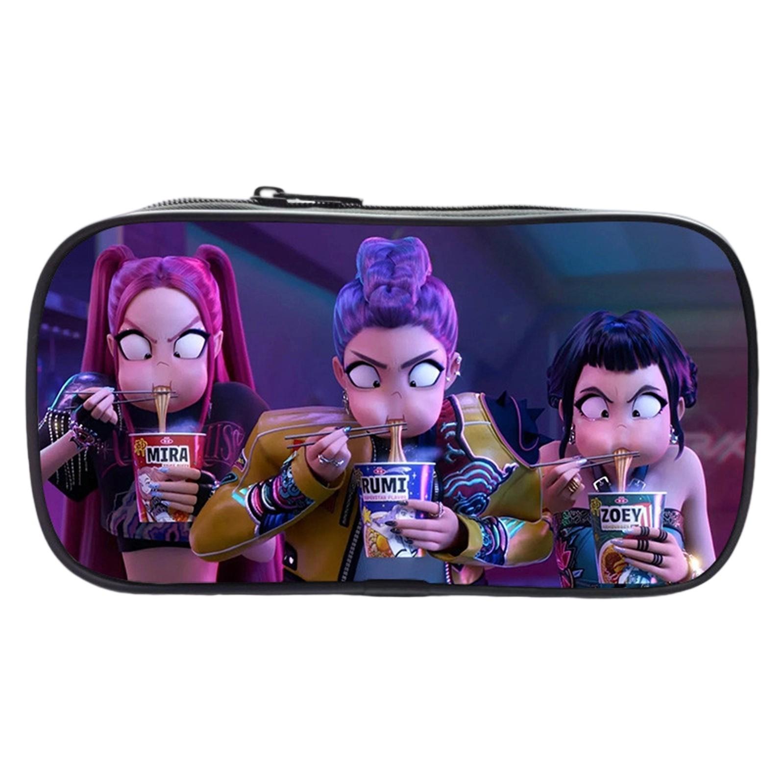 

KPOP Девочки Мультяшный Пенал Пенал для Начальной Школы Сумка для Канцелярских Принадлежностей Детский Пенал Аниме Принт One Size