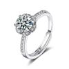Lindon Classic Silver Plated Zircon Ring Ladies Jewelry Wedding Promise Party Gift