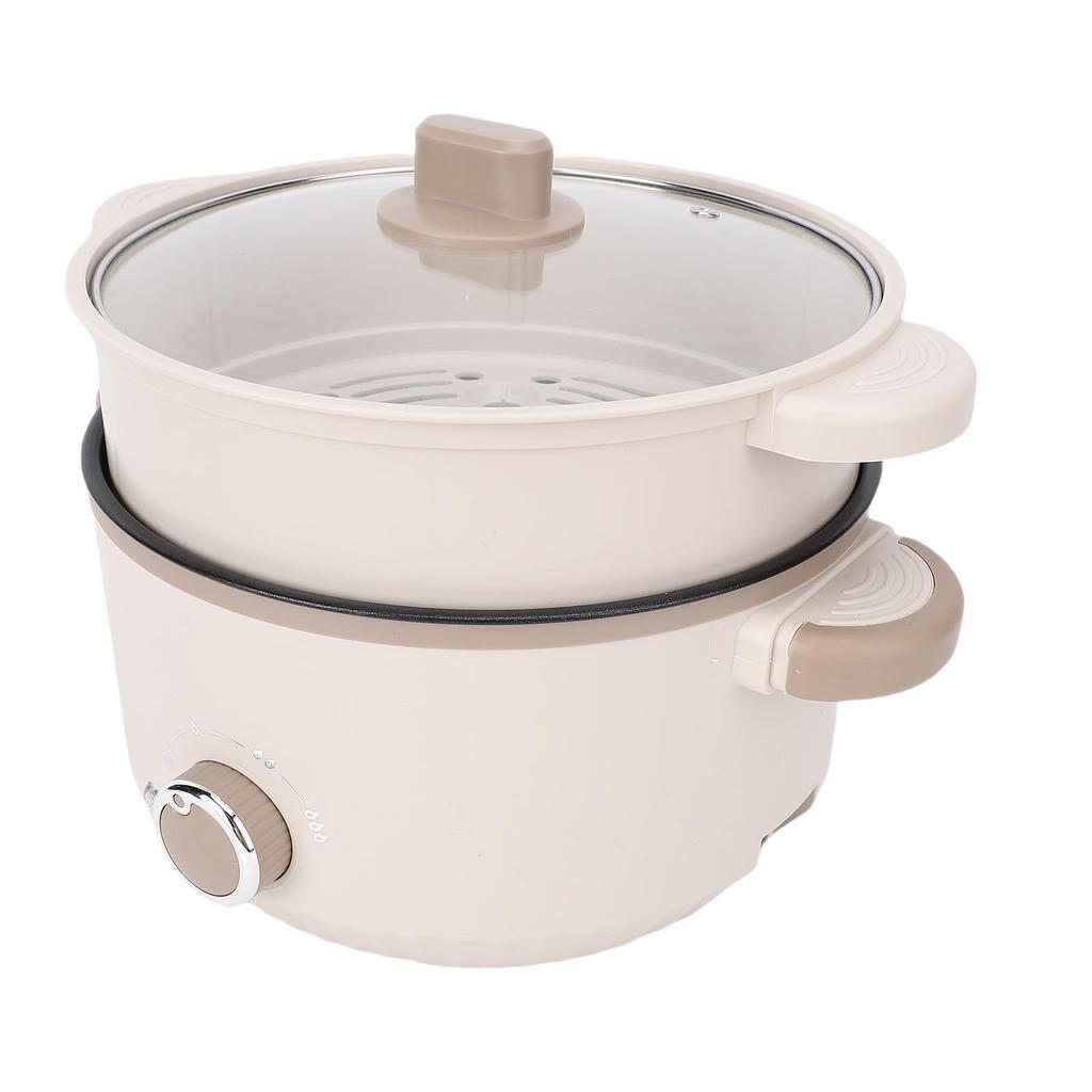 Electric Pot 3L Large Capacity Anti Scald Touch Safe Anti Stick Coating Multifunctional Electric