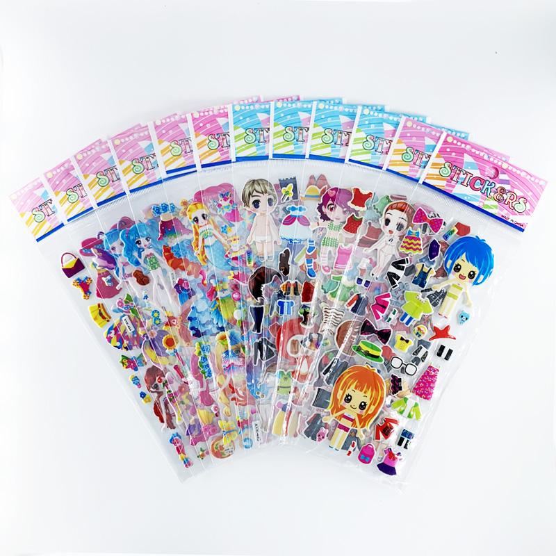 12 Sheetsset Dinosaur Series Cartoon Stickers For Child Notebook Skateboard Diy Waterproof Cute Sticker Toy Boys Gift