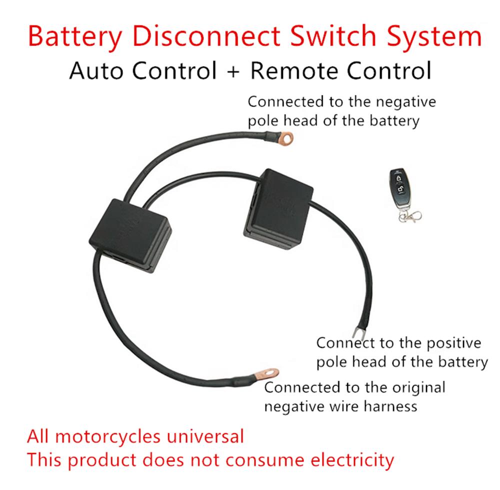 Wireless Remote Control Motorcycle Battery Disconnect Isolator Master Switches