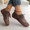 Fashion Comfortable Soft Bottom Round Head Women's Flat Shoes with Rope Decoration Solid Color Casual Breathable and Not Easy To Slip