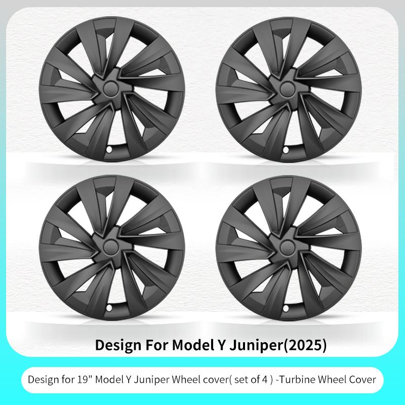 

4PCS for New Model Y 2025-2026 Juniper 19in Turbine Style Hubcap Rim Cover Accessories Hub Cap Automobile Wheel Cap for Tesla Tesla