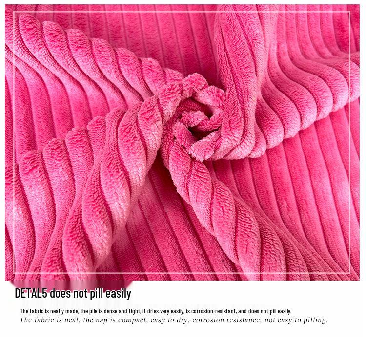 Corduroy Rib Knit Plush Fabric for Toys, Pet Nests, Shoes, and Home Textiles