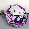 1PC Hello Kitty, Purple Theme - Custom Name Automatic Folding Umbrella - Compact 8-Rib Design, Durable Plastic & Iron, Daily Use S0106001