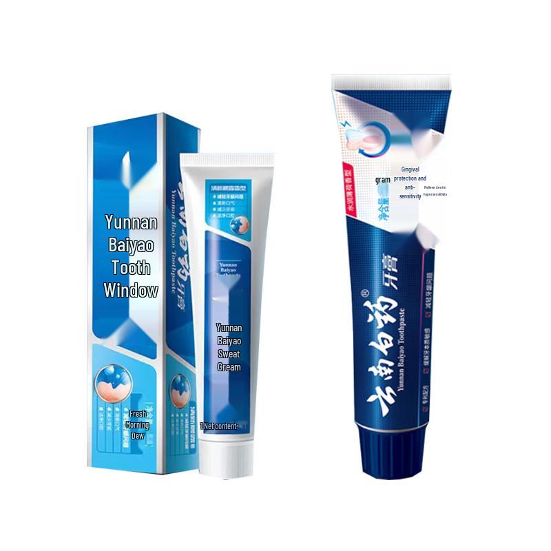 

Yunnan Baiyao Fresh Morning Dew & Anti-Sensitive Mint Toothpaste Set