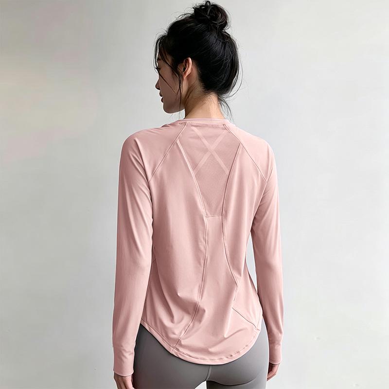 Women's High-End Short-Sleeve Sport T-Shirt & Fitness Set - Breathable, Quick-Drying Yoga and Running Wear