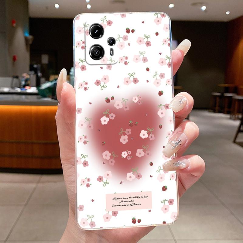 Phone Case For Motorola Moto G13 / Moto G23 / Moto G14 Funda Butterfly Bow Protective Casing Transparent Soft Silicone TPU Cover