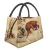 Chinese Style Painting Greyhound Sighthound Insulated Lunch Bags for Camping Travel Whippet Dog Thermal Cooler Bento Box Women